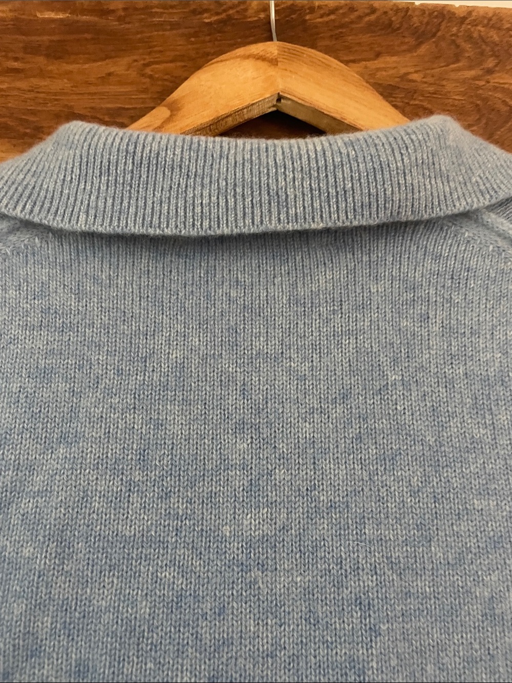 Alex Mill Alice cashmere polo sweater size small light blue - Picture 4 of 6
